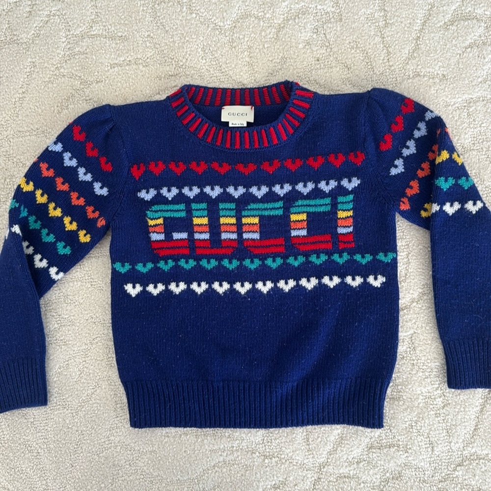 Gucci girls size 6 wool cashmere blend sweater